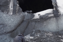 Javier en action sur le glacier